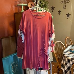 Maroon over sized top